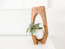 Load image into Gallery viewer, Wooden Terrarium Lantern, Wooden Plant Holder, Wood Pot Holder, Candle Holder, Boho Home Decor