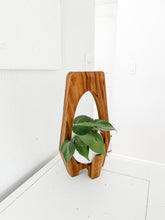 Load image into Gallery viewer, Wooden Terrarium Lantern, Wooden Plant Holder, Wood Pot Holder, Candle Holder, Boho Home Decor