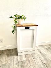 Load image into Gallery viewer, Single Trash Bin Cabinet, Tilt Out Doors, Wood Trash Recycle Bin, Laundry Hamper