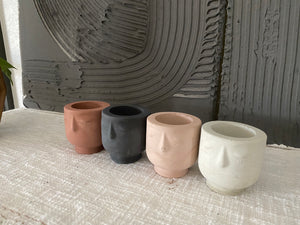 Concrete Vase, Face Vase