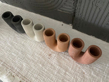Load image into Gallery viewer, Rainbow Vase, Concrete Vase. Decorative Vase for Fresh or Dried Flowers. Handmade Cement Vessel. Modern Vase. Flower Holder