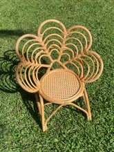 Load image into Gallery viewer, Rattan Kid&#39;s Chair, Kid&#39;s Flower Rattan Accent Chair, Handmade Rattan Toddler Chair