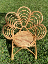 Load image into Gallery viewer, Rattan Kid&#39;s Chair, Kid&#39;s Flower Rattan Accent Chair, Handmade Rattan Toddler Chair