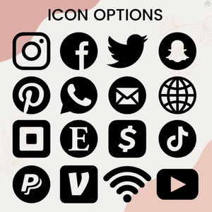Acrylic Social Media Business Sign - Triple Icon