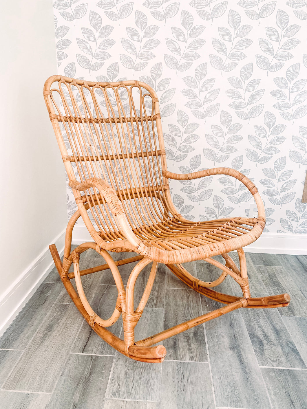 Rattan Rocking Chair, Indoor or Outdoor Wicker Chair, Rocking Chair
